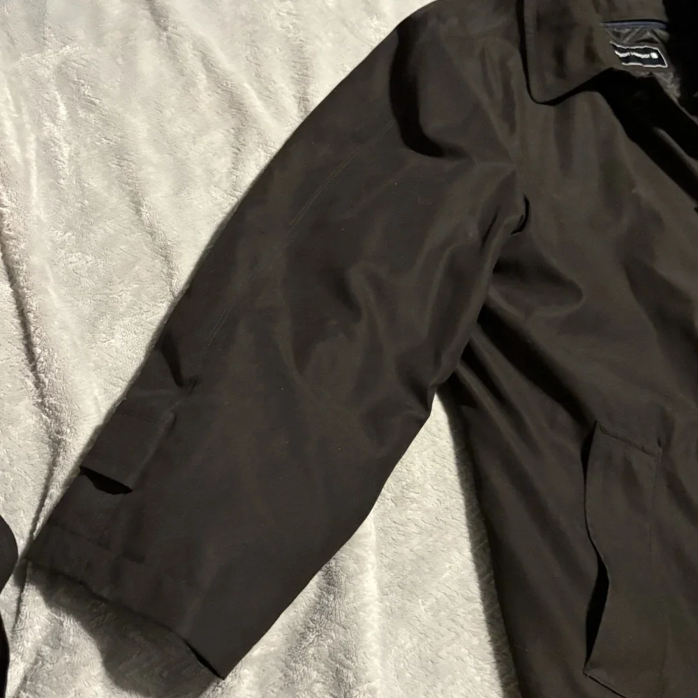 Newport Harbor Mens Trench Coat 44R Black All Weather Lining Long